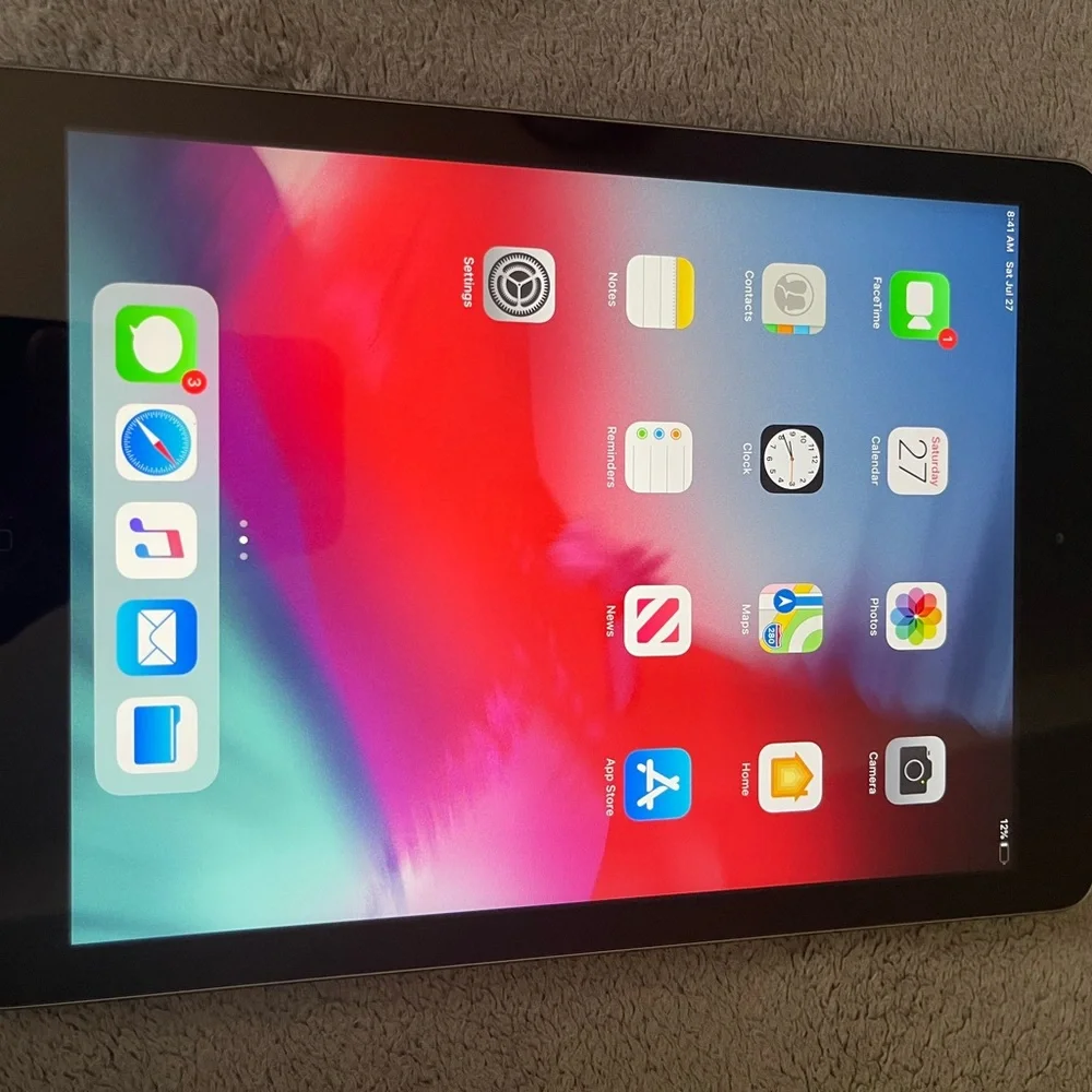 Apple iPad Black and Silver Tablet with Sleek Design